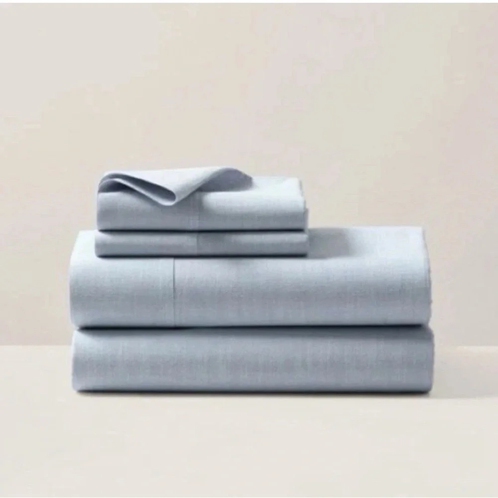Ralph Lauren Workshirt Chambray Queen Flat Sheet NEW